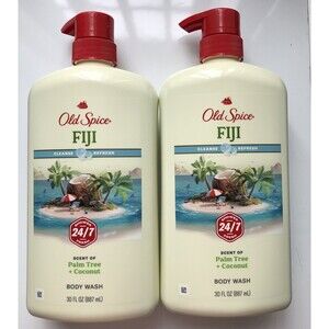 2 Old Spice Body Wash Fiji with Palm Tree, 30 fl oz